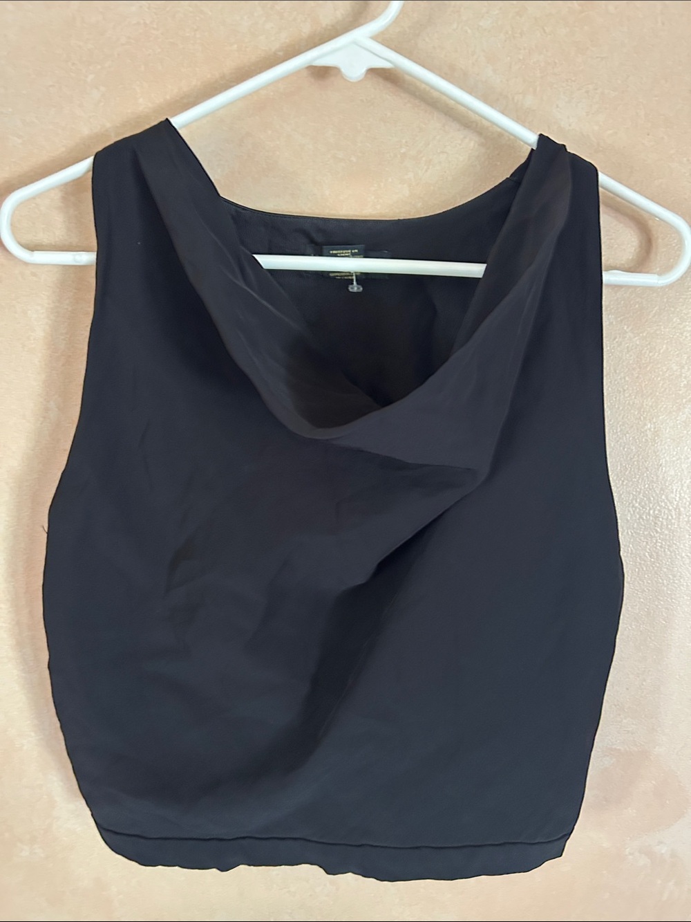 House of Harlow 1960 Black Draped Cowl Neck Camisole size 6 cropped